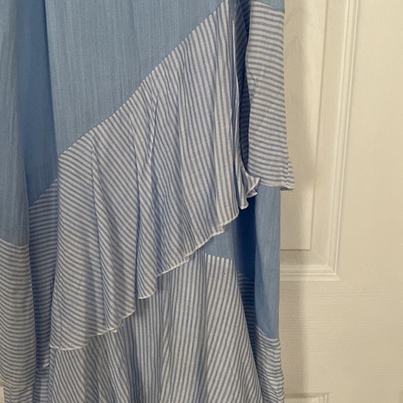 Linen Ruffle Midi Dress - Picture 2 of 4
